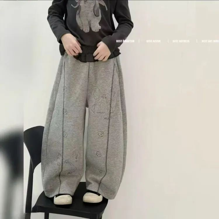 【现货】女童裤子2025休闲裤秋季新款直筒裤中大童休闲长裤QSC2371