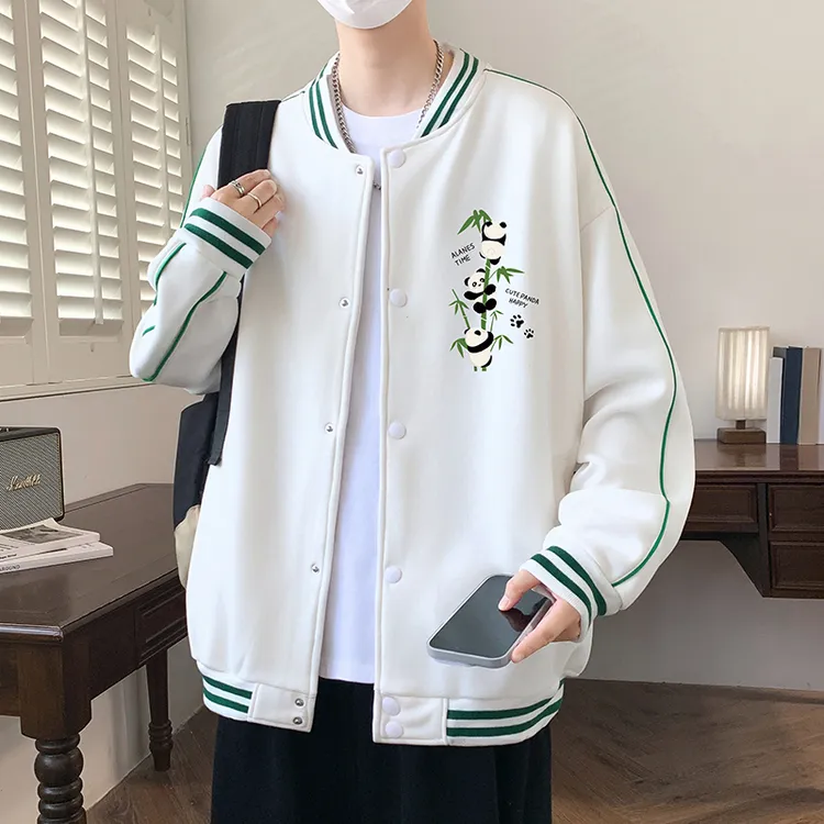 稻草人秋冬新款棒球服中学生青少年时尚休闲卫衣夹克百搭外套立领