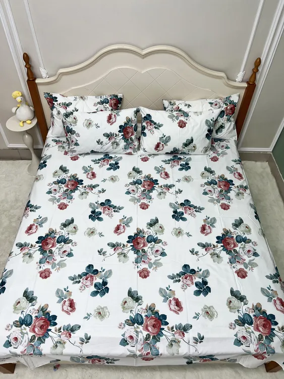 【玫瑰之约】【床单】-纯棉100%全棉斜纹贡缎床单250x230cm单人双人