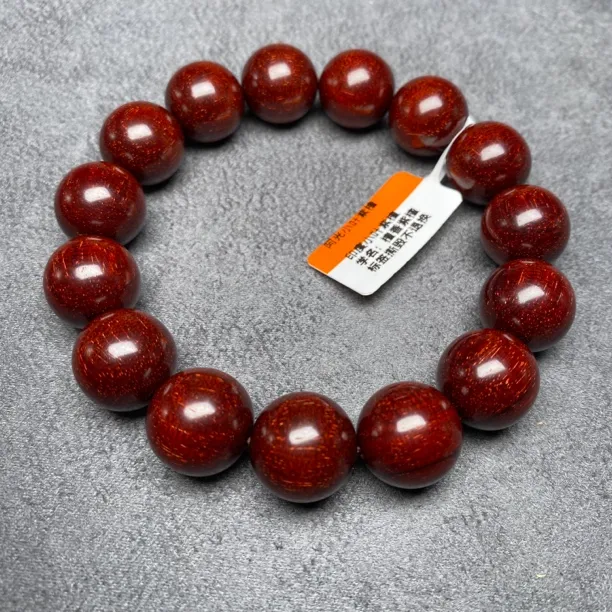 原汁原味200度大黑龙鳞印度小叶紫檀1.5*15颗精工5000目老料手串
