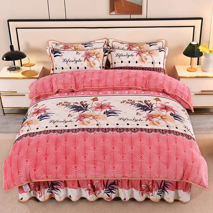 2025新款A类加厚保暖8-9斤牛奶绒四件套防静电双面绒被套款可机洗