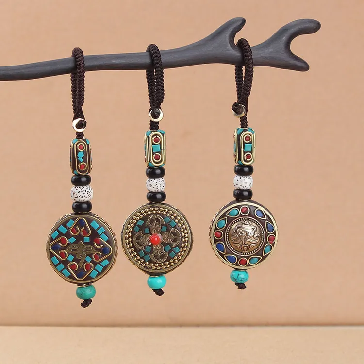 复古汽车钥匙扣平安牌钥匙挂件高档包包挂饰男女链