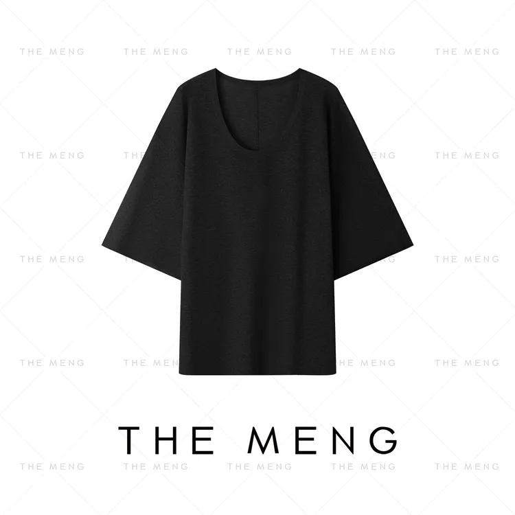 THE MENG【和煦】精梳棉通勤极简百搭短袖T恤#M253E0876