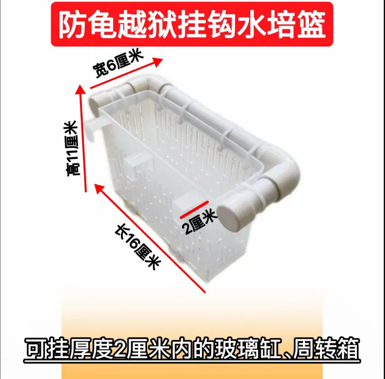 龟缸水培定植篮壁挂式挂钩篮用于鱼缸造景装饰生态缸植物水培