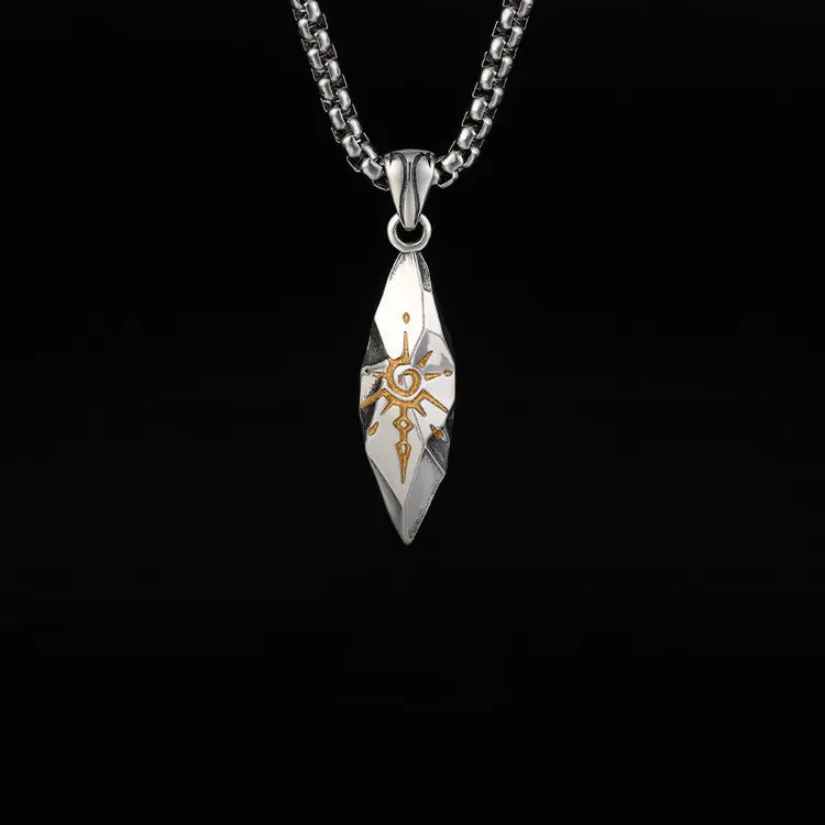 钛钢项链 许愿石项链轻奢百搭帅气高档潮流高级时尚冷淡风饰品