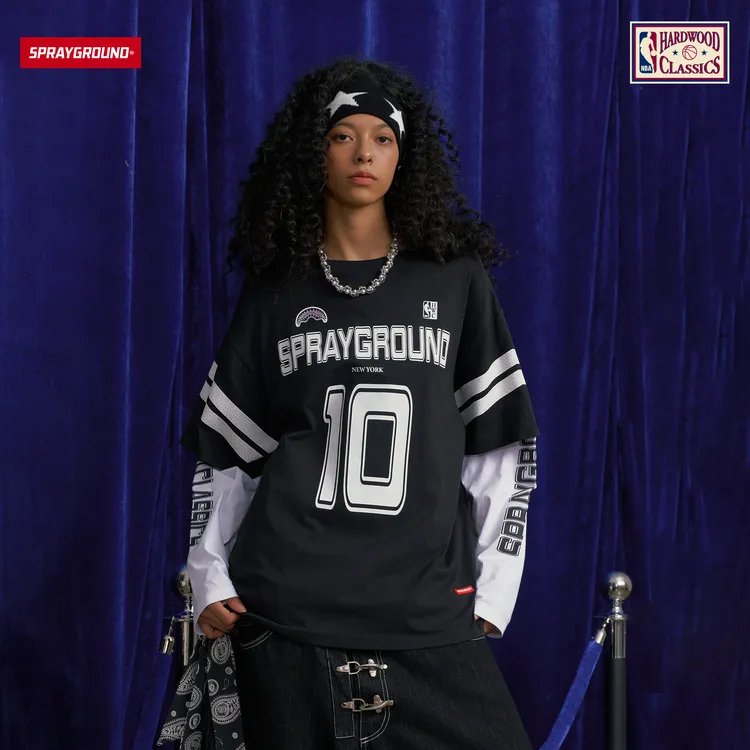 SPRAYGROUND I NBA HWC联名系列鲨鱼嘴长袖T复古休闲JM NE230317