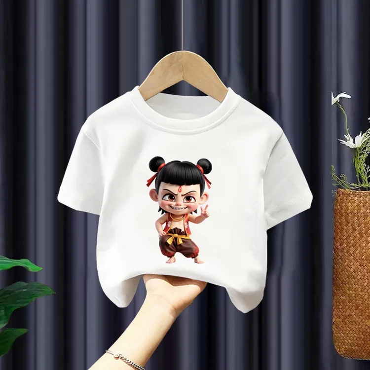 男女童100纯棉短袖t恤2025夏季爆款国漫儿童中大童宝宝可爱上衣服