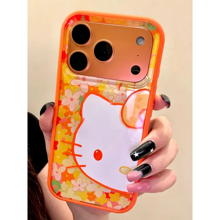 适用苹果iphone17promax花朵小猫16pro韩系15ins可爱创意14手机壳