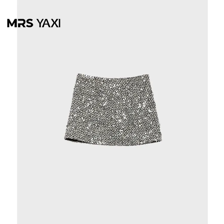 Mrsyaxi气质亮片短款半身裙YX4011616