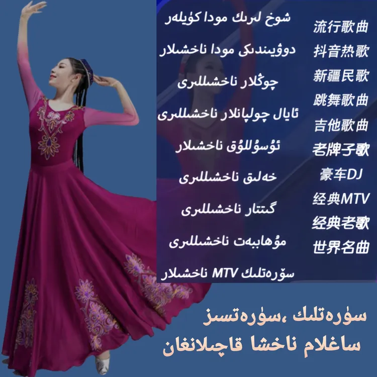 新疆包邮新疆歌曲nahxa kaqilngan