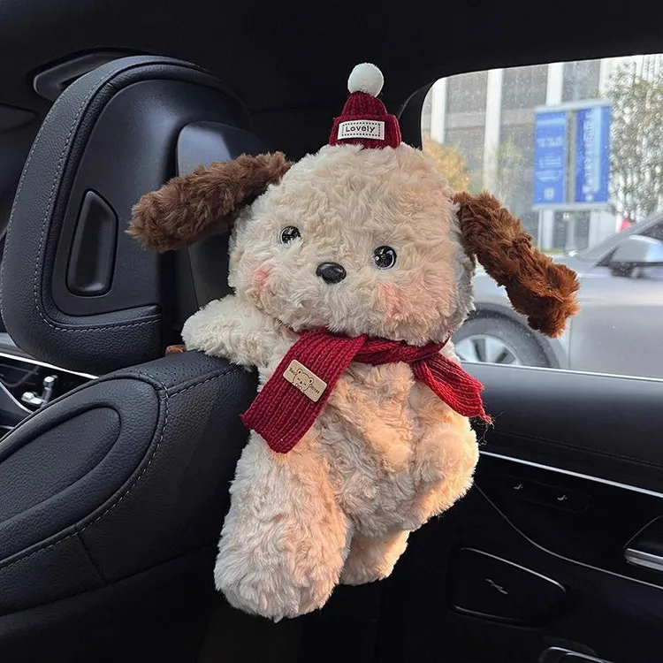 车载纸巾盒可爱玩偶抽纸盒纸巾挂袋车内高级感挂式纸抽盒女生CCC