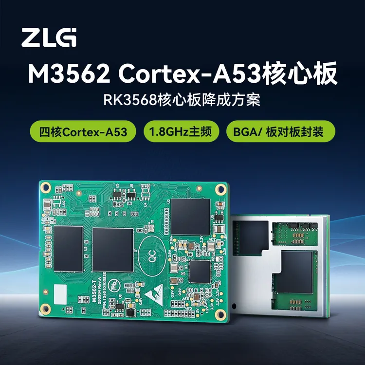 ZLG致远电子 四核Cortex-A53核心板 瑞芯微RK3562J M3562核心板