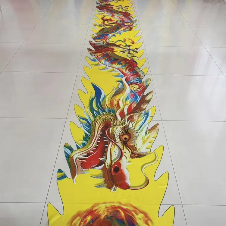 国腾新款炫彩龙8米单独龙衣健身龙可水洗一体龙衣舞龙彩带