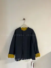 【Veemaa】港风 定制款藏青色显瘦百搭风衣外套 衣长67cm