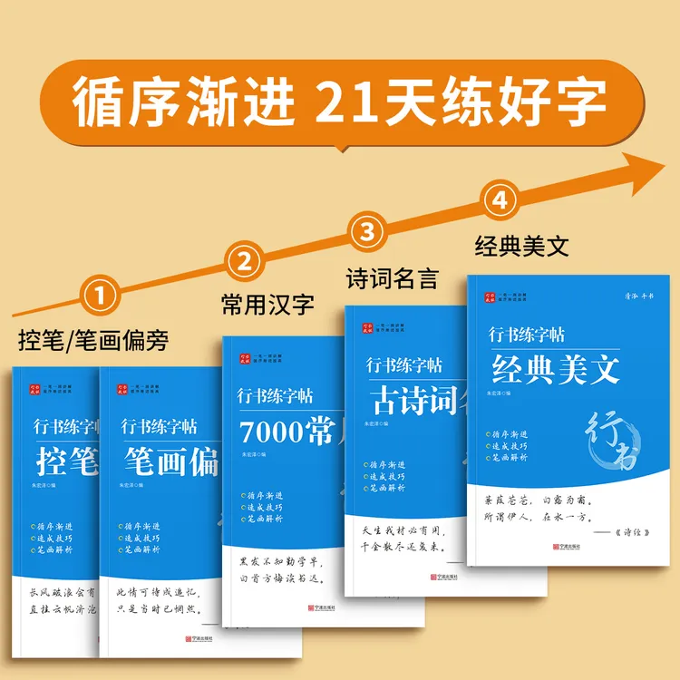 行楷字帖成年人练字行书速成练字帖成年钢笔硬笔书法练字本写字贴