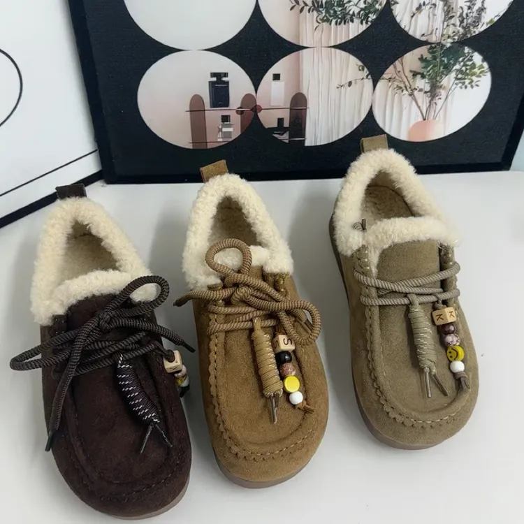 勃肯防滑圆头魔术贴时尚休闲鞋休闲加绒舒适