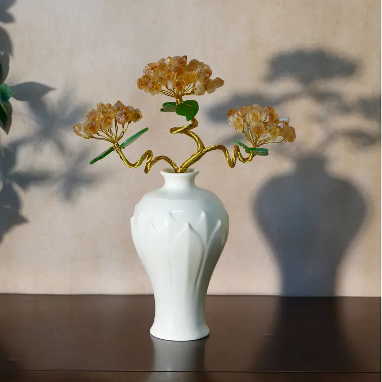 【暖暖】白瓷瓶家居摆件 客厅玄关卧室办公室摆件 开业乔迁礼物