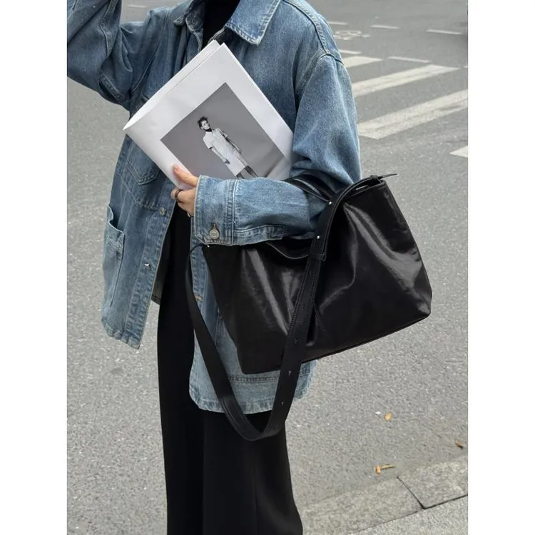 ZEUGEE【率性都市托特包】2025秋冬新款水晶植鞣头层牛皮单肩斜跨包