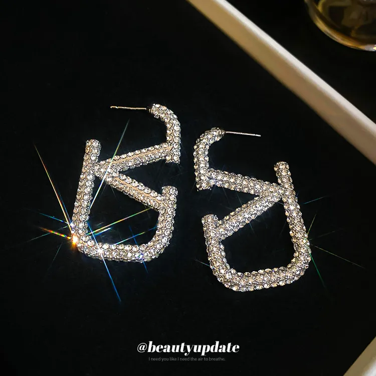 AIYO  法式轻奢高级V字母耳环