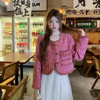 小香风短外套女2025秋季法式小个子气质设计感粗花呢流苏外套上衣