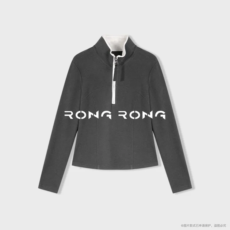 溶溶【撞色感】RONGRONG莱赛尔混纺亲肤柔软拉链撞色卫衣ZGQ6J3676