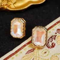 铜合金耳饰 【8674】耳钉 番石榴钉超仙百搭复古气质