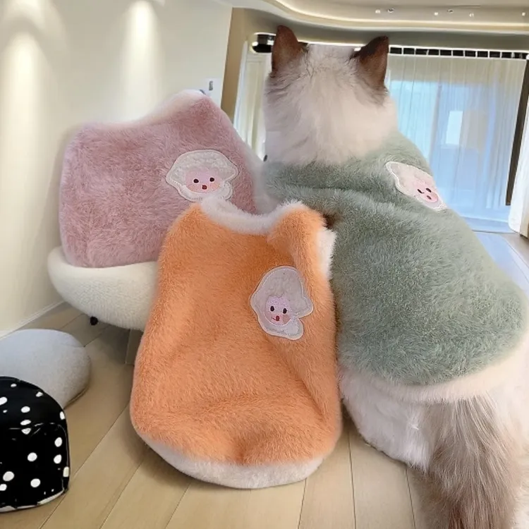 猫咪衣服狗狗冬季毛衣棉背心保暖防掉毛布偶比熊泰迪博美秋冬新款