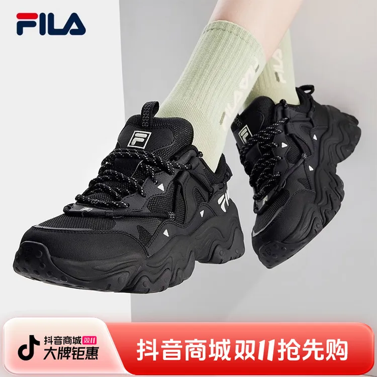【流光风】【猫爪5代】斐乐2025秋季款女鞋网面休闲运动鞋增高老爹鞋