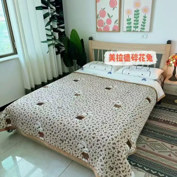【四眼兔爆款】秋冬新品定制高克重加厚牛奶绒床盖 各种尺寸都有
