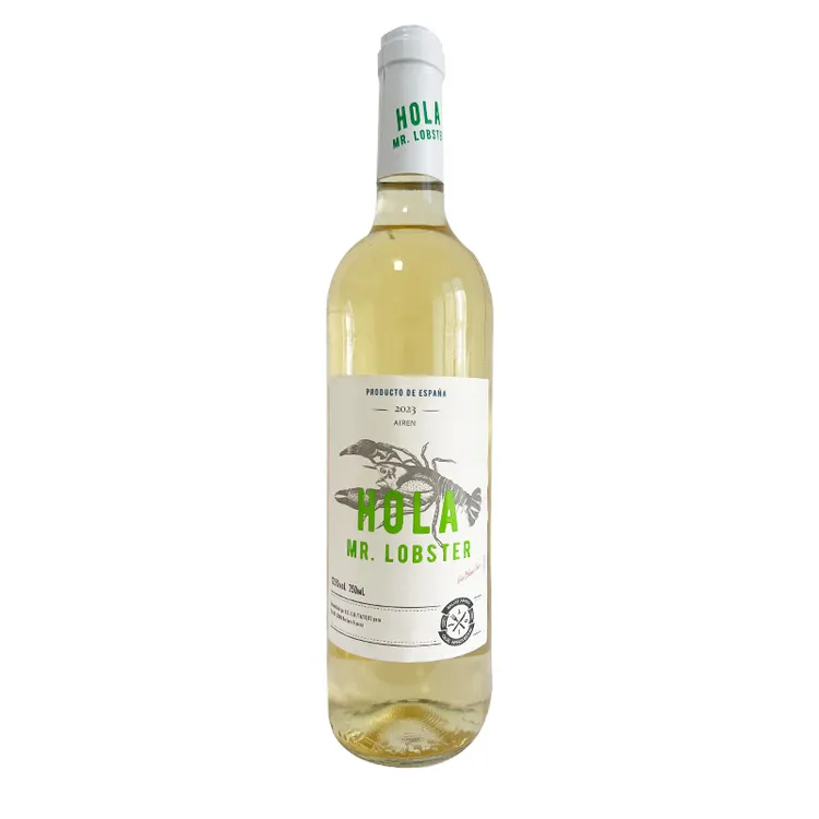 西班牙原瓶进口小龙虾干白葡萄酒温控变色干白特色酒标