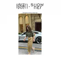 SHOW HER 【驼色西装裤】森系轻熟风INS风通勤时尚西裤长裤女装