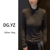 【樱子家】2939F新款时尚百搭小翻领长袖气质上衣11