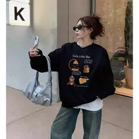 加绒加厚大码胖MM圆领卫衣女秋冬款韩版慵懒风宽松套头长袖上衣潮