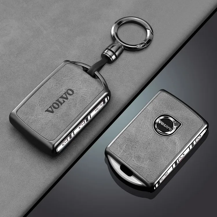 沃尔沃xc60钥匙套男士s90真皮s60新款男全包xc90车xc40高级壳扣包