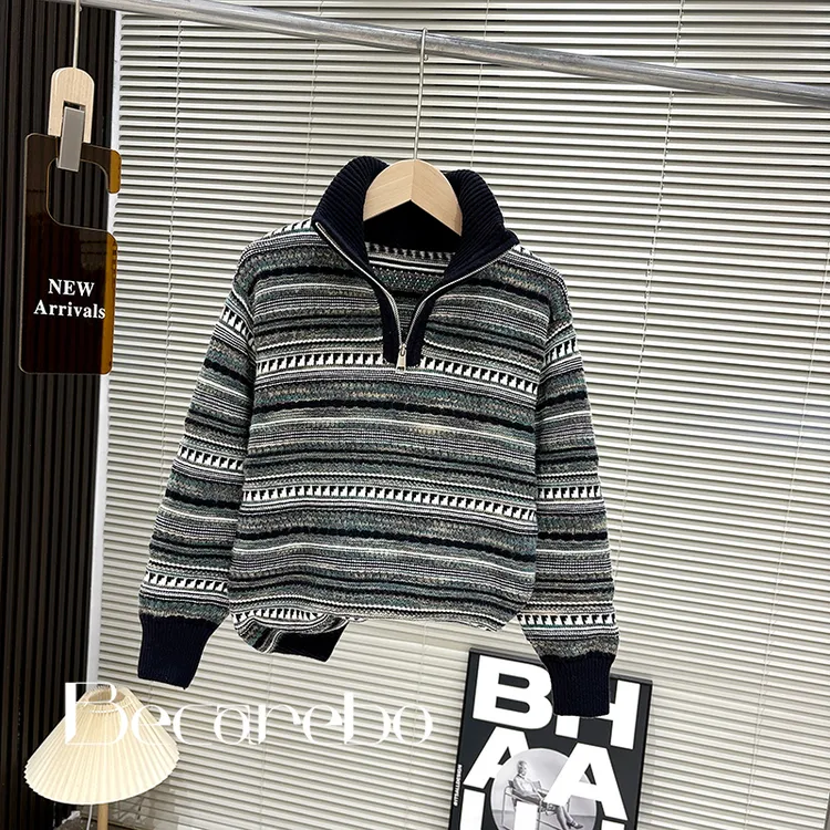 【淏妈原创】青少年童装男童秋装毛衣中大童休闲宽松儿童针织打底衫