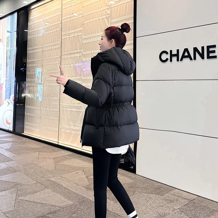 石墨烯里外同料中长短款羽绒服女2025韩版新款收腰