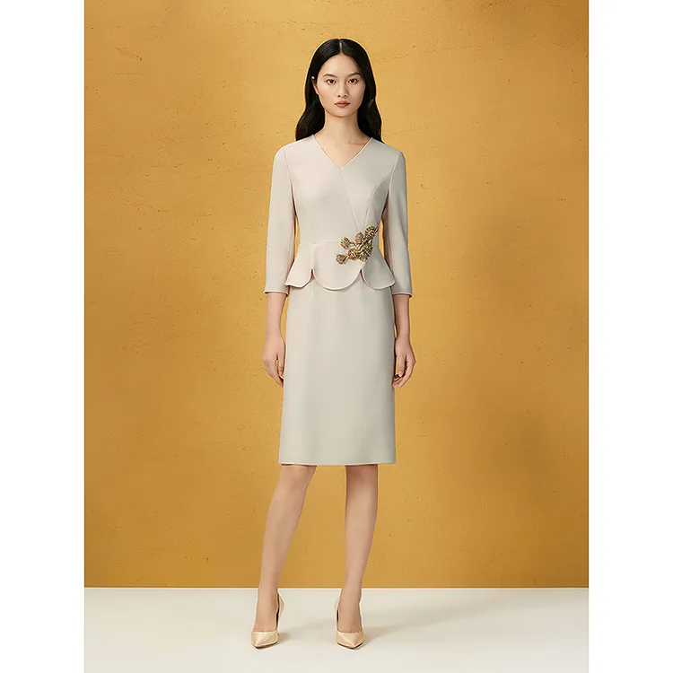 Song of Song歌中歌2025年秋季高级轻奢假两件连衣裙5C65305026