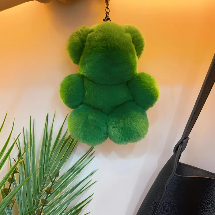 [小暴力熊]新款可爱獭兔小熊包包钥匙汽车挂饰书包公仔包包挂饰