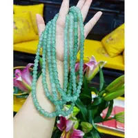 【聪聪珠宝】20936-非洲翠冰飘花妈妈链-8mm