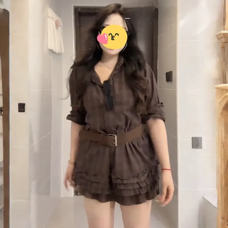美式辣妹复古咖色格子衬衫气质长袖衬衣女秋季设计感开衫外套上衣
