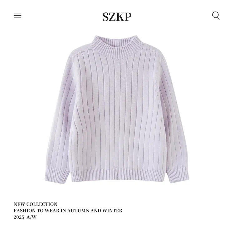 SZKP冬季2025新款女童保暖上衣中大童休闲时尚儿童毛衣PYYD552881