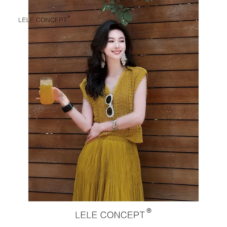  LELE CONCEPT丨【如一】舒适百搭钩花马甲S1105