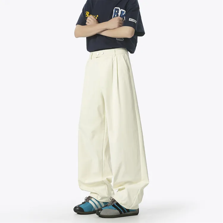 夏季韩版潮牌宽松伞兵直筒休闲裤男士潮牌男男士春窄工地冰丝男款