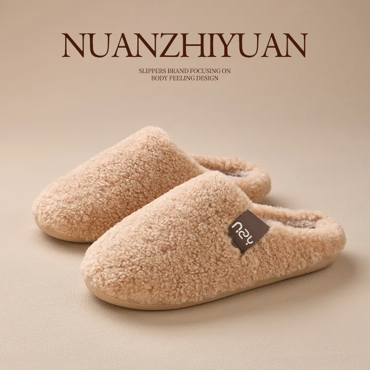 毛毛拖鞋女冬季2025新款室内家居家用防滑保暖加绒毛拖鞋男士冬天