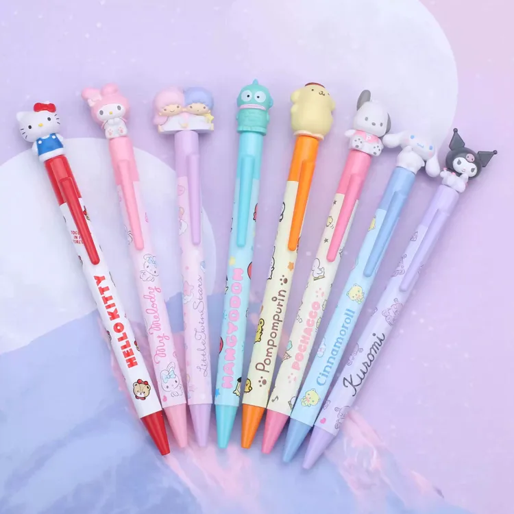 现货!日本Sanrio三丽鸥美乐蒂 hellokitty 库洛米按动黑色圆珠笔