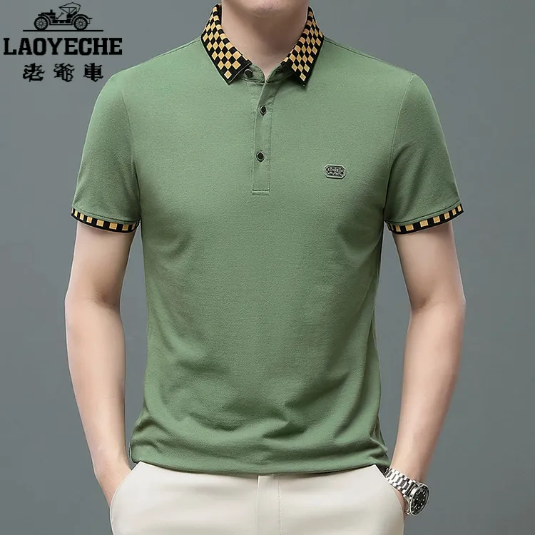 老爷车POLO衫男士短袖夏季新款爆款百搭网红通勤男装痞帅高级感