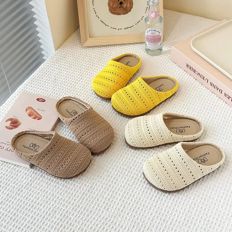 韩版童鞋夏季透气休闲拖鞋软底勃肯鞋男女童外穿镂空百搭凉拖鞋
