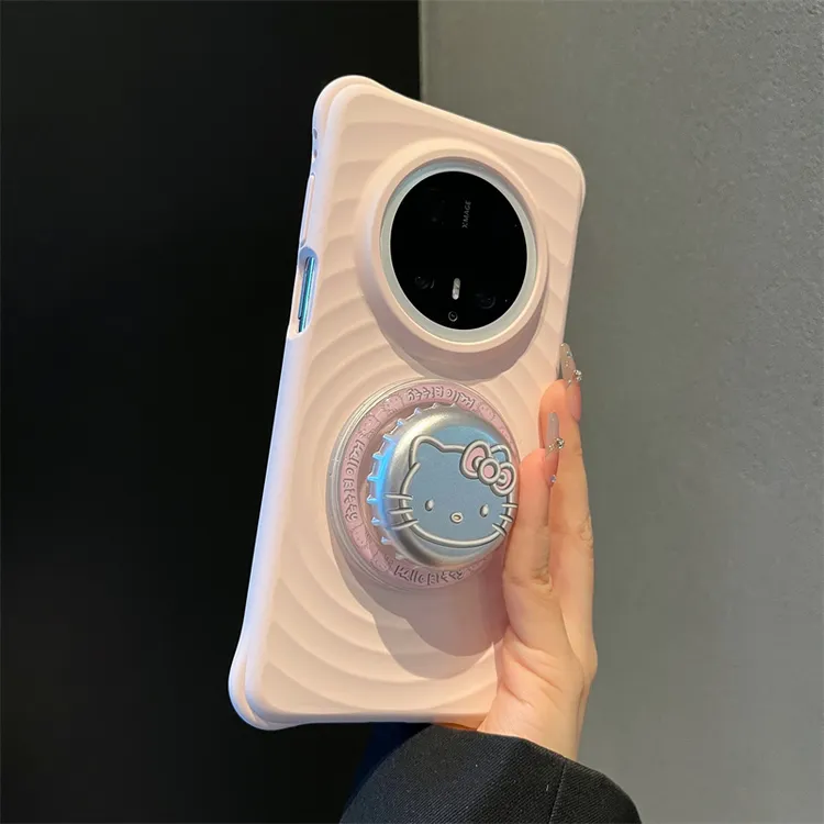 适用华为mate70pro+手机壳p80波漾液态磁吸KT猫支架mate60pro女款
