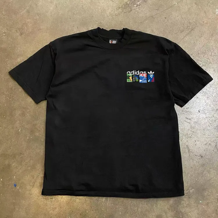 新款夏季潮牌短袖T恤男士帅气修身潮流百搭青年新款圆领休闲上衣