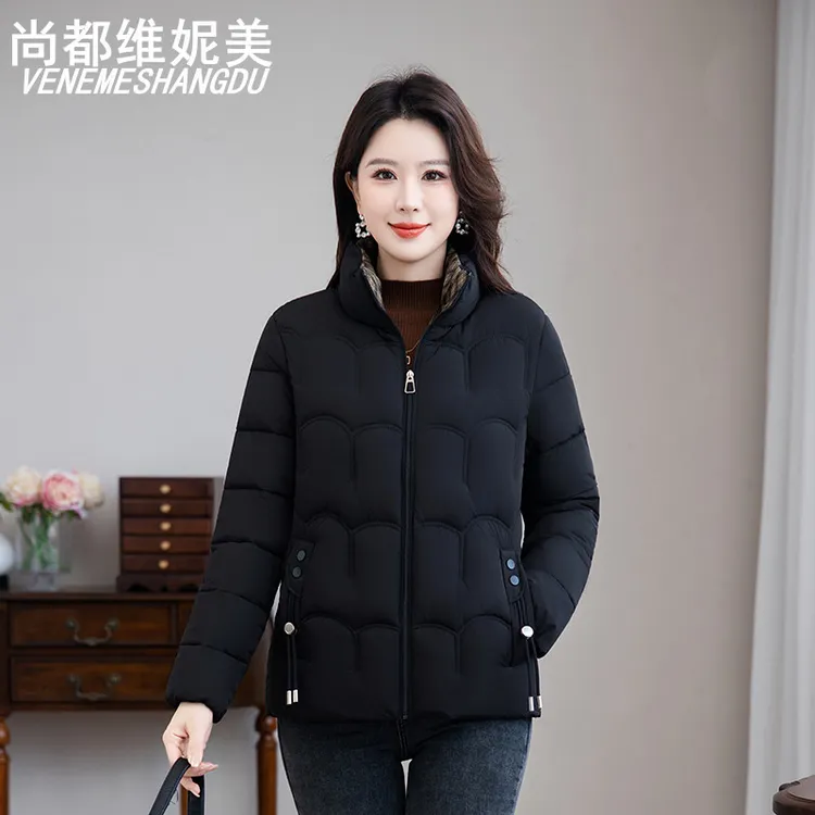 立领中老年女装喜婆婆棉袄宽松休闲棉服女棉袄女2025新款棉衣